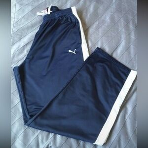Puma Navy and White Sweatpants